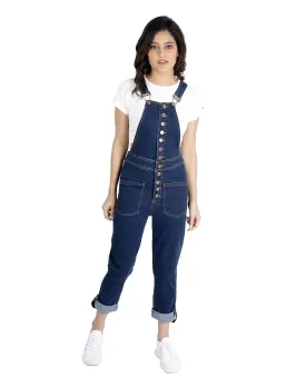 NaughtyDungaree® Womens Dungaree with All Over Buttons