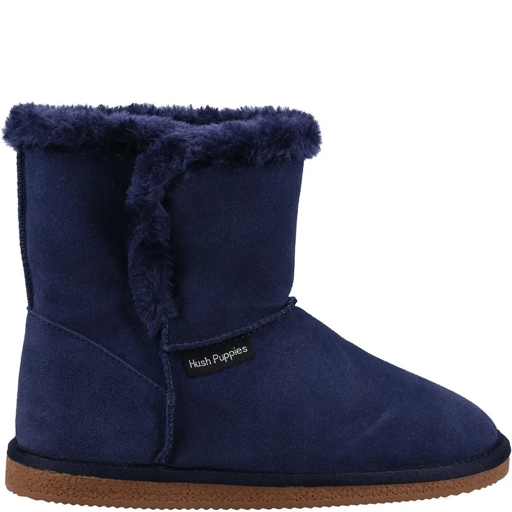 Navy Ashleigh Bootie Slippers