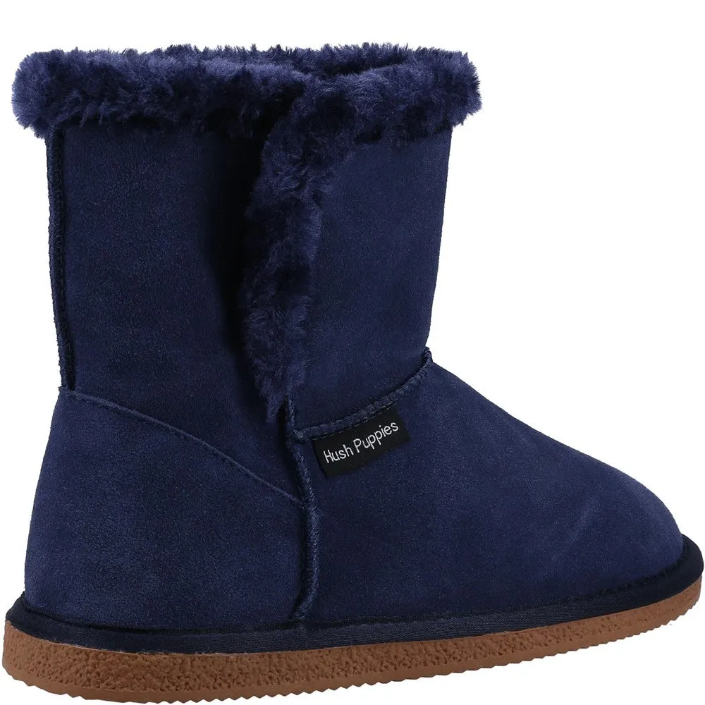 Navy Ashleigh Bootie Slippers