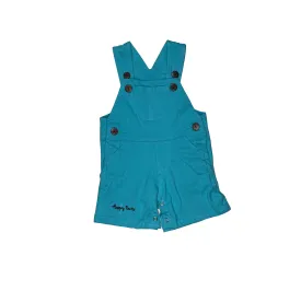 Plain Aqua Short Overall for Girls