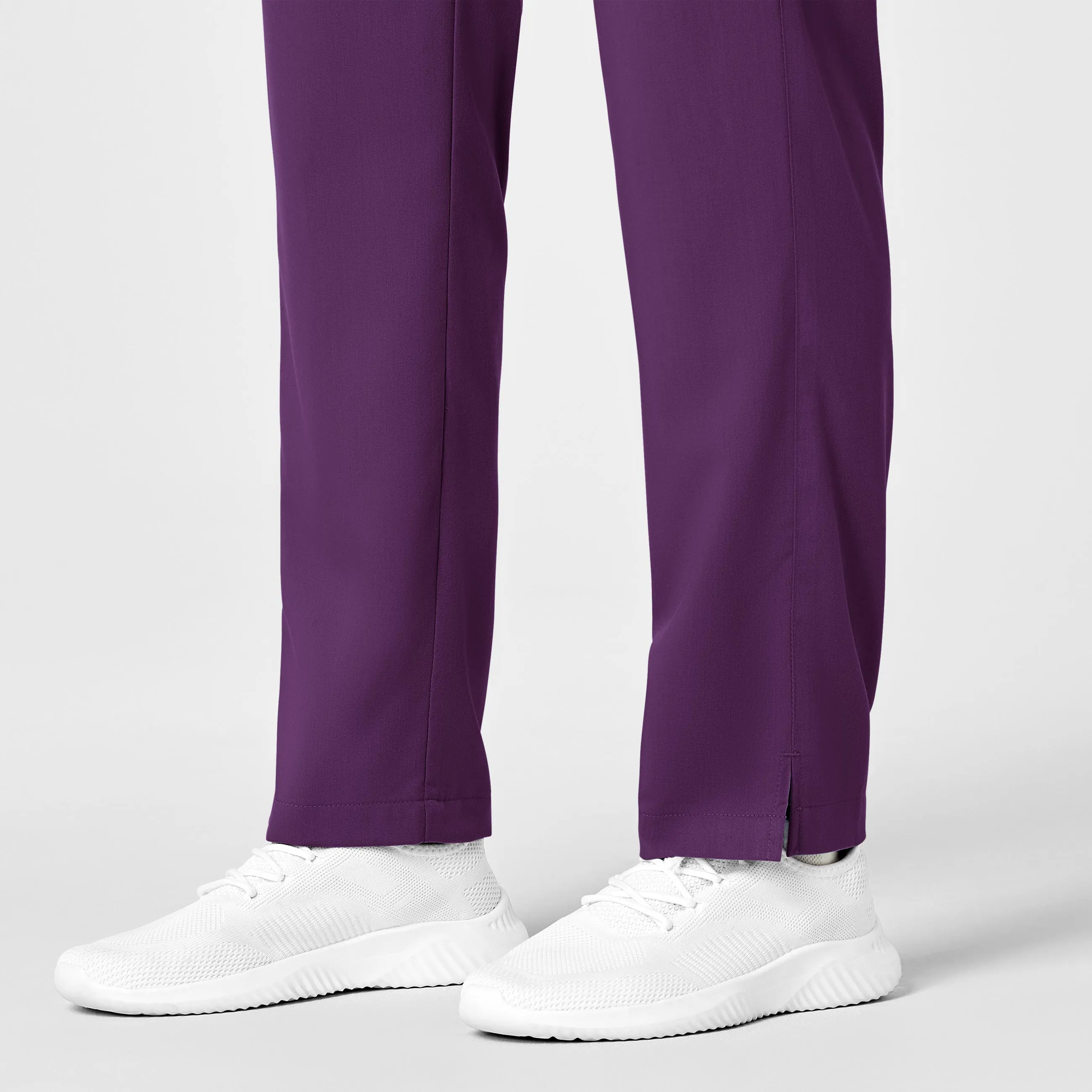 PRO Women's Knit Waist Cargo Scrub Pant - Eggplant