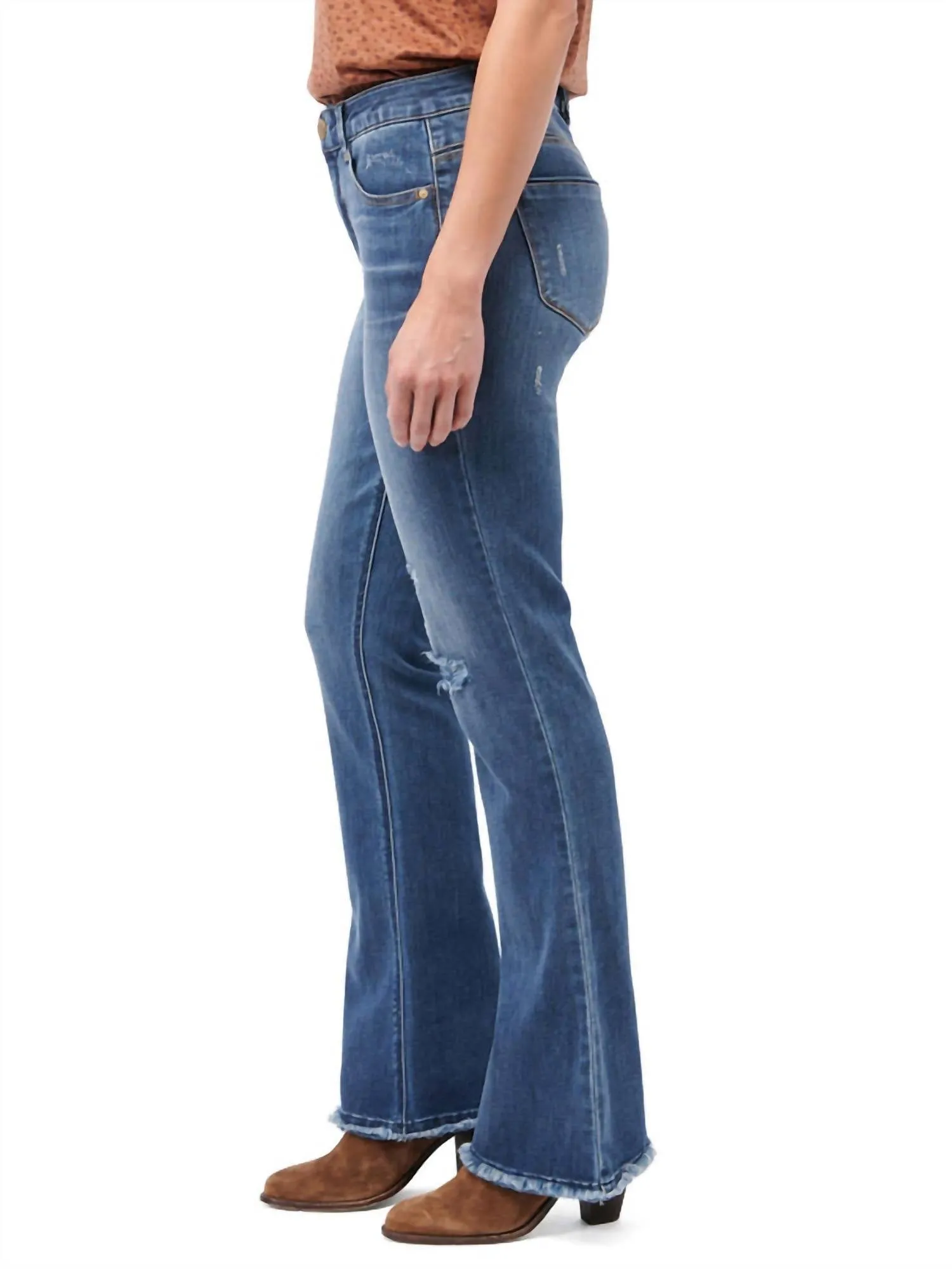 "ab"solution Blue High Rise Itty Bitty More Boot Jeans