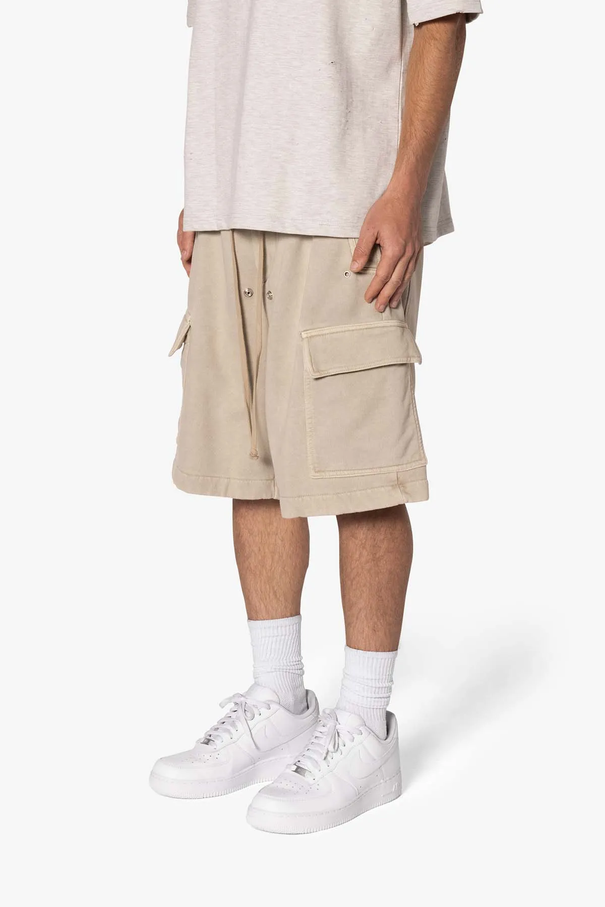 Rave Cargo Fleece Sweat Shorts - Washed Earth