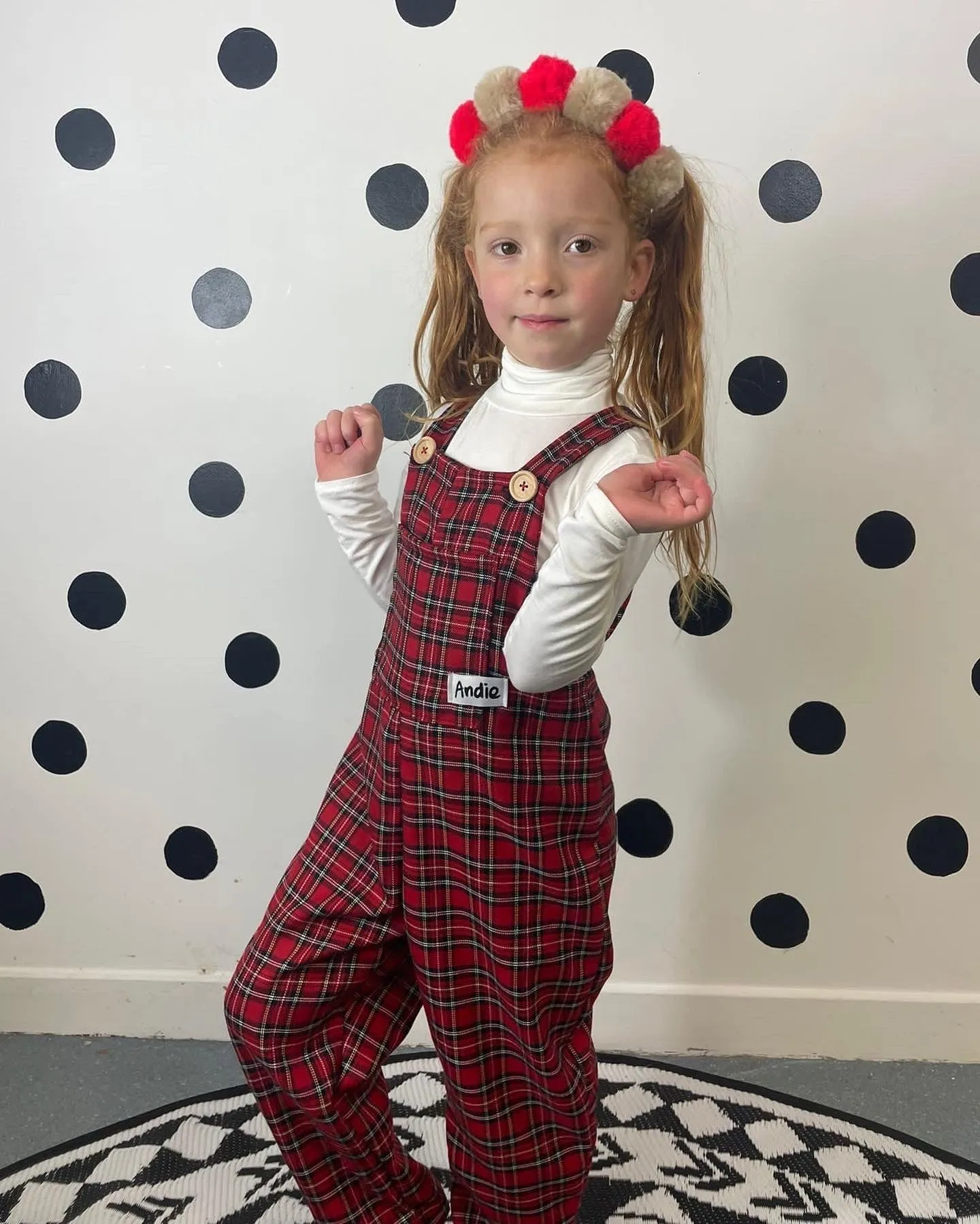 Red Tartan Dungarees (3mnths -14yrs)