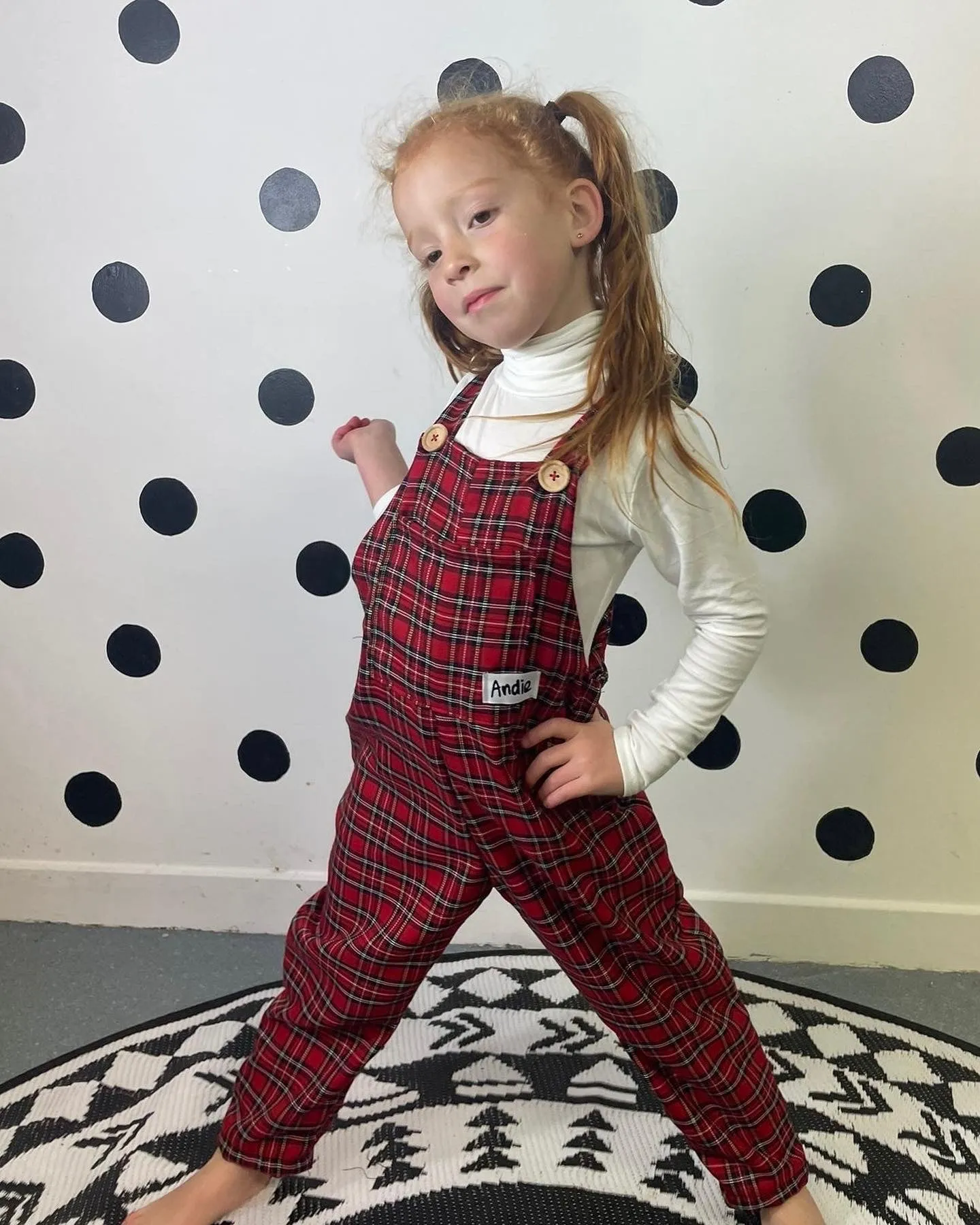 Red Tartan Dungarees (3mnths -14yrs)