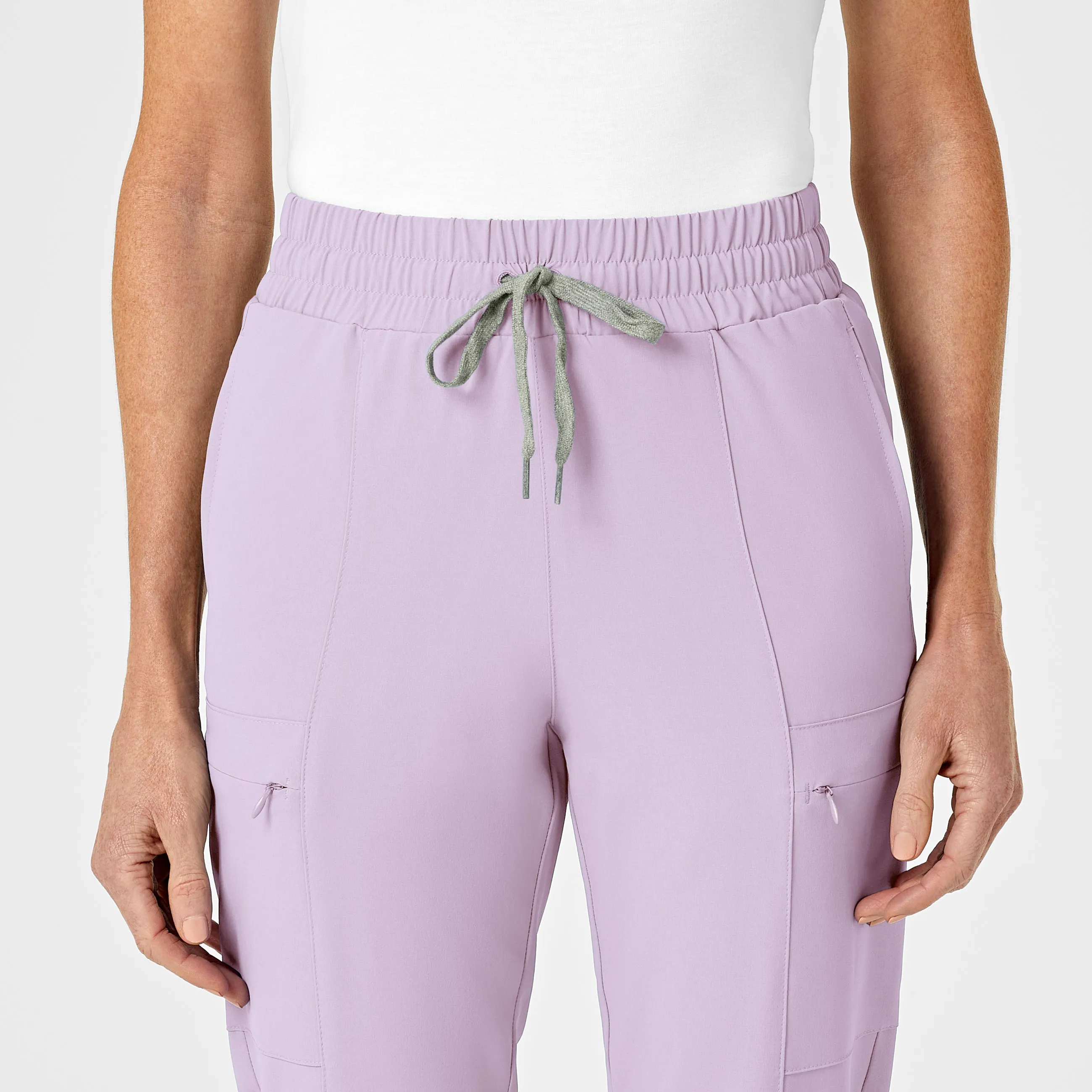 RENEW Women's High Waist Slim Leg Scrub Pant - Pastel Lilac