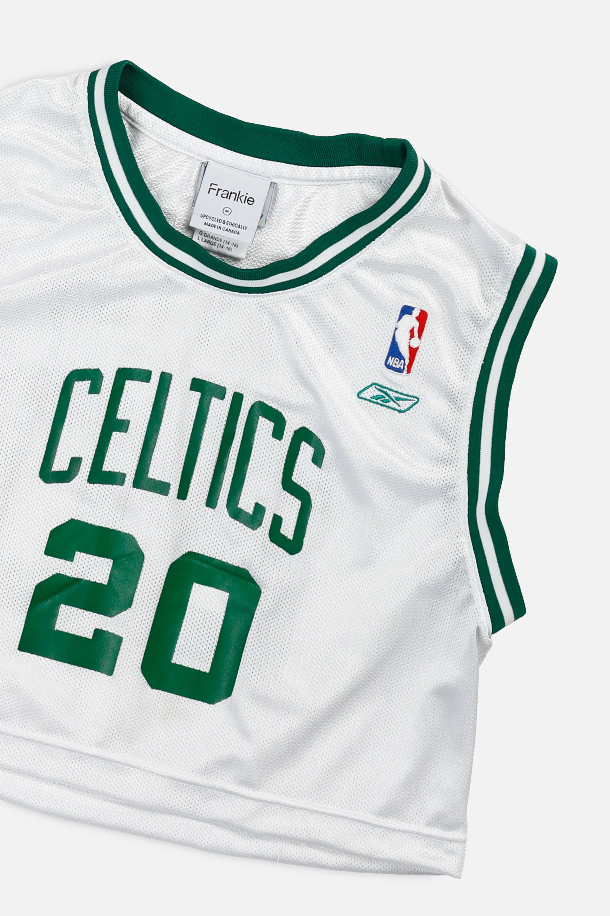 Rework Boston Celtics NBA Crop Jersey - M