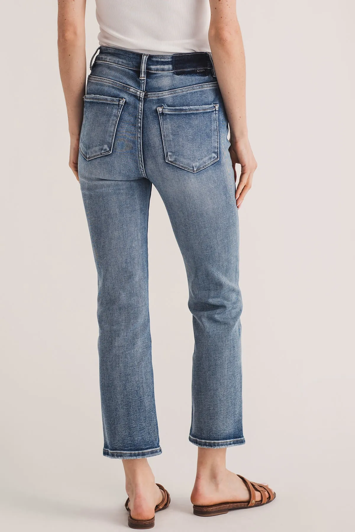 Risen Straight Leg Non Distressed Jeans