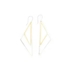 Shape Earrings: Double Half Diamond