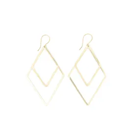 Shape Earrings: Double Thin Diamond