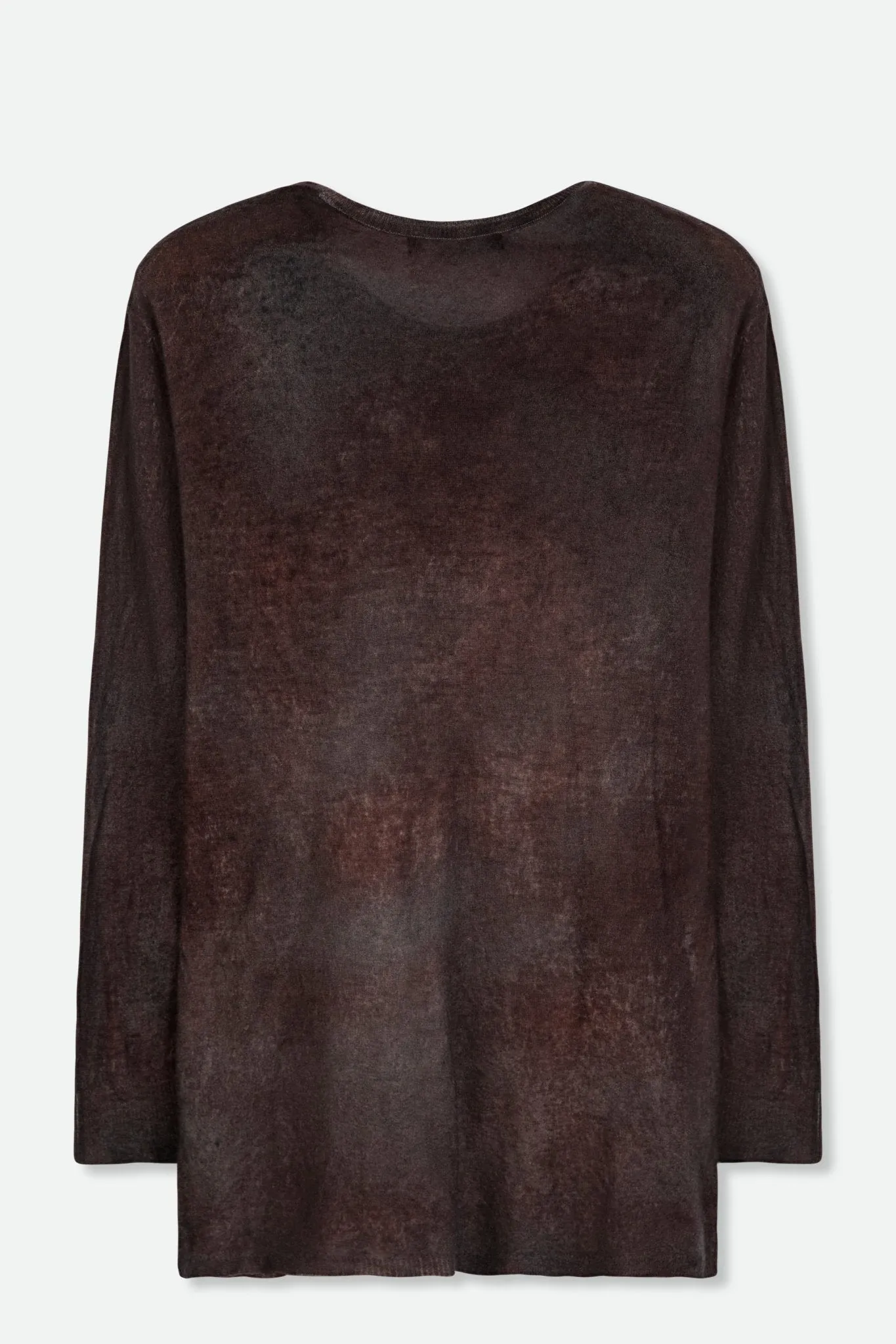 SHARA CREW TOP IN HAND-DYED LIGHTWEIGHT CASHMERE