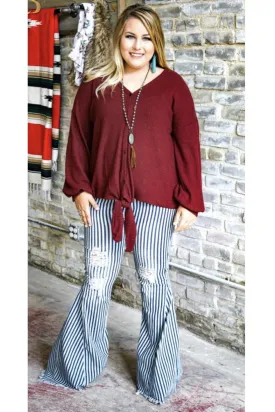 Stripe Plus Bell Bottoms