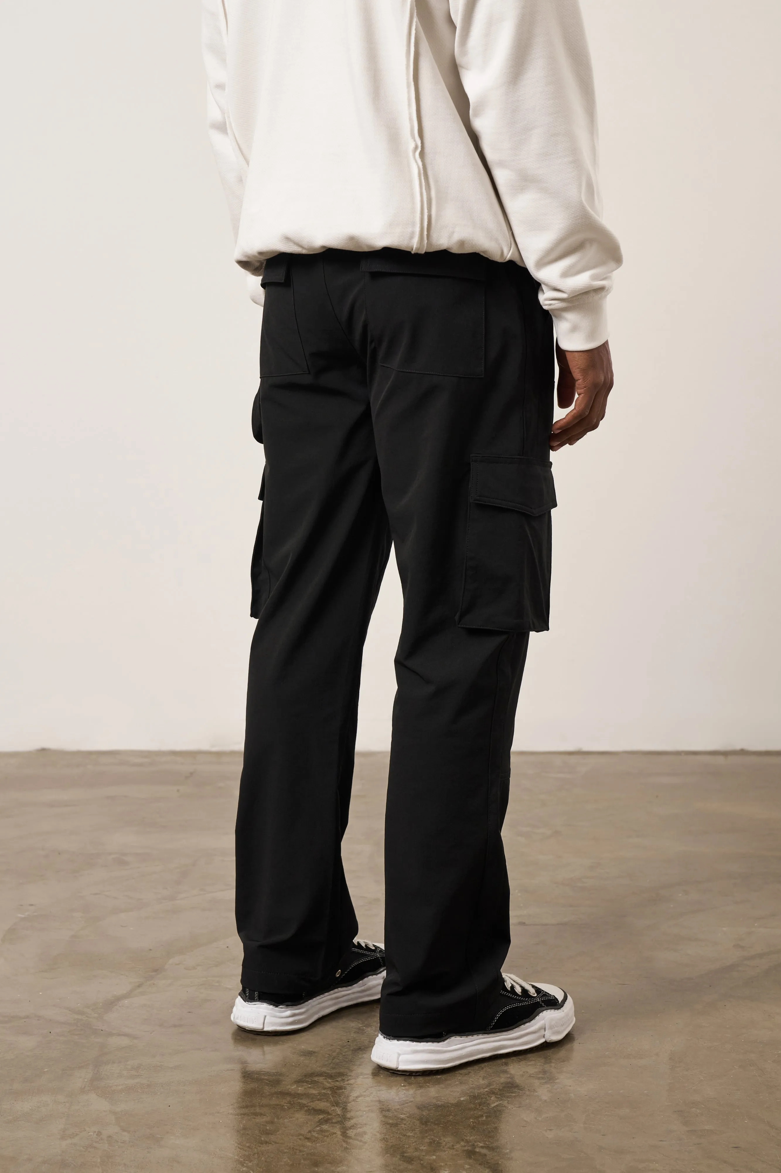 TECHNICAL CARPENTER CARGO PANTS - BLACK