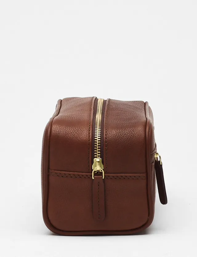 Toiletry Bag | Genova | Chestnut Leather