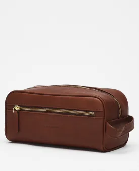 Toiletry Bag | Genova | Chestnut Leather