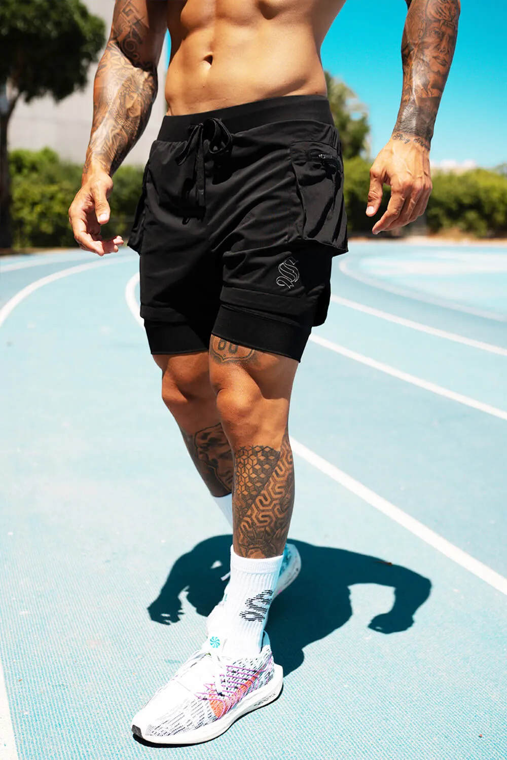 Viper Cargo Shorts - Black