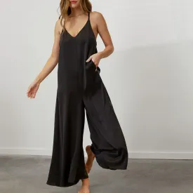 Washable Silk Elastic Strap Jumpsuit