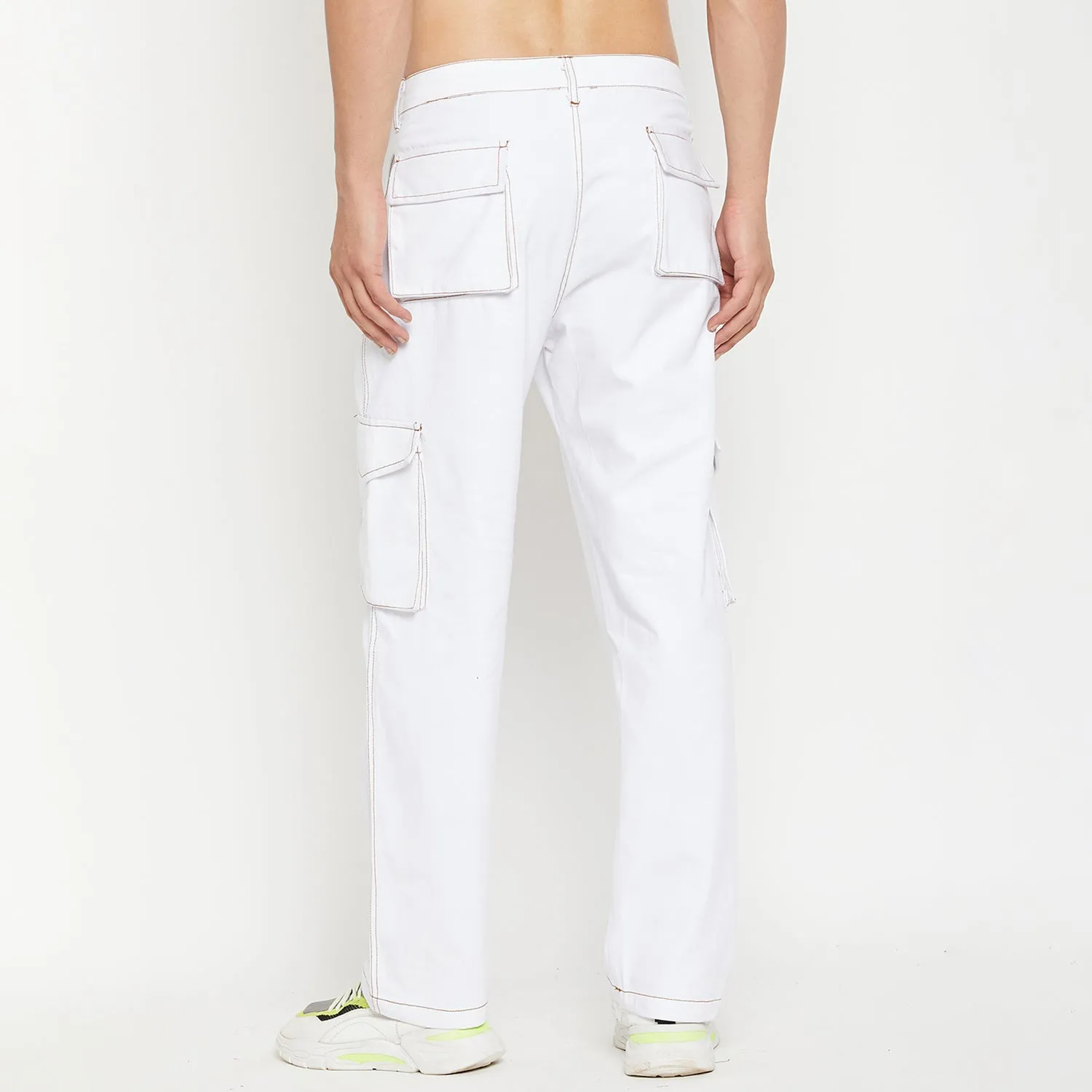 White Carpenter Cargo Pants