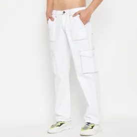 White Carpenter Cargo Pants