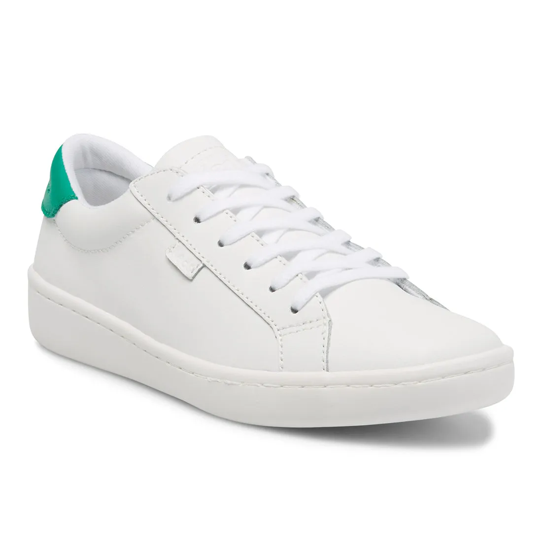 Women's Ace Leather Sneaker White/Green (WH66904)