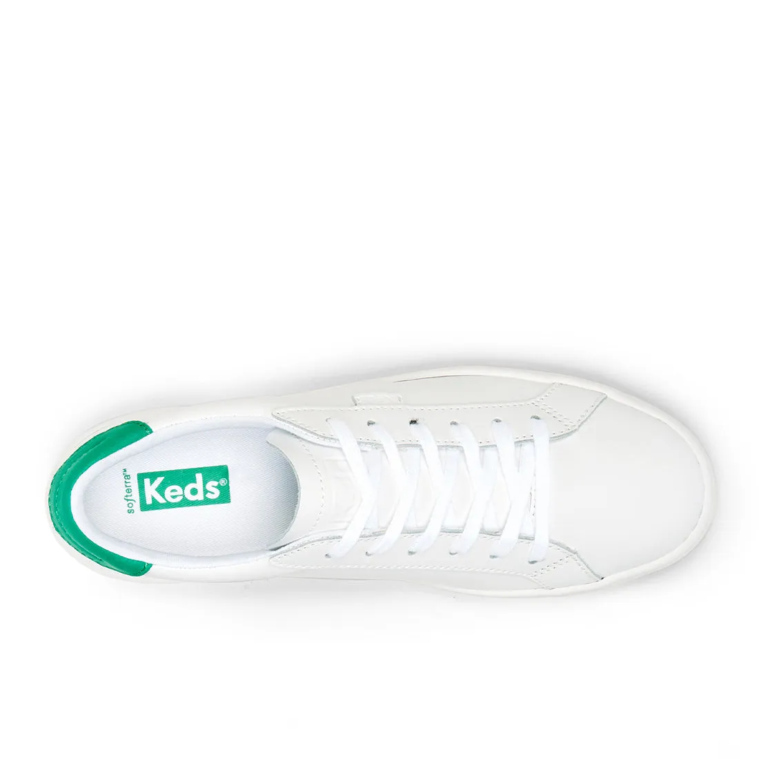 Women's Ace Leather Sneaker White/Green (WH66904)