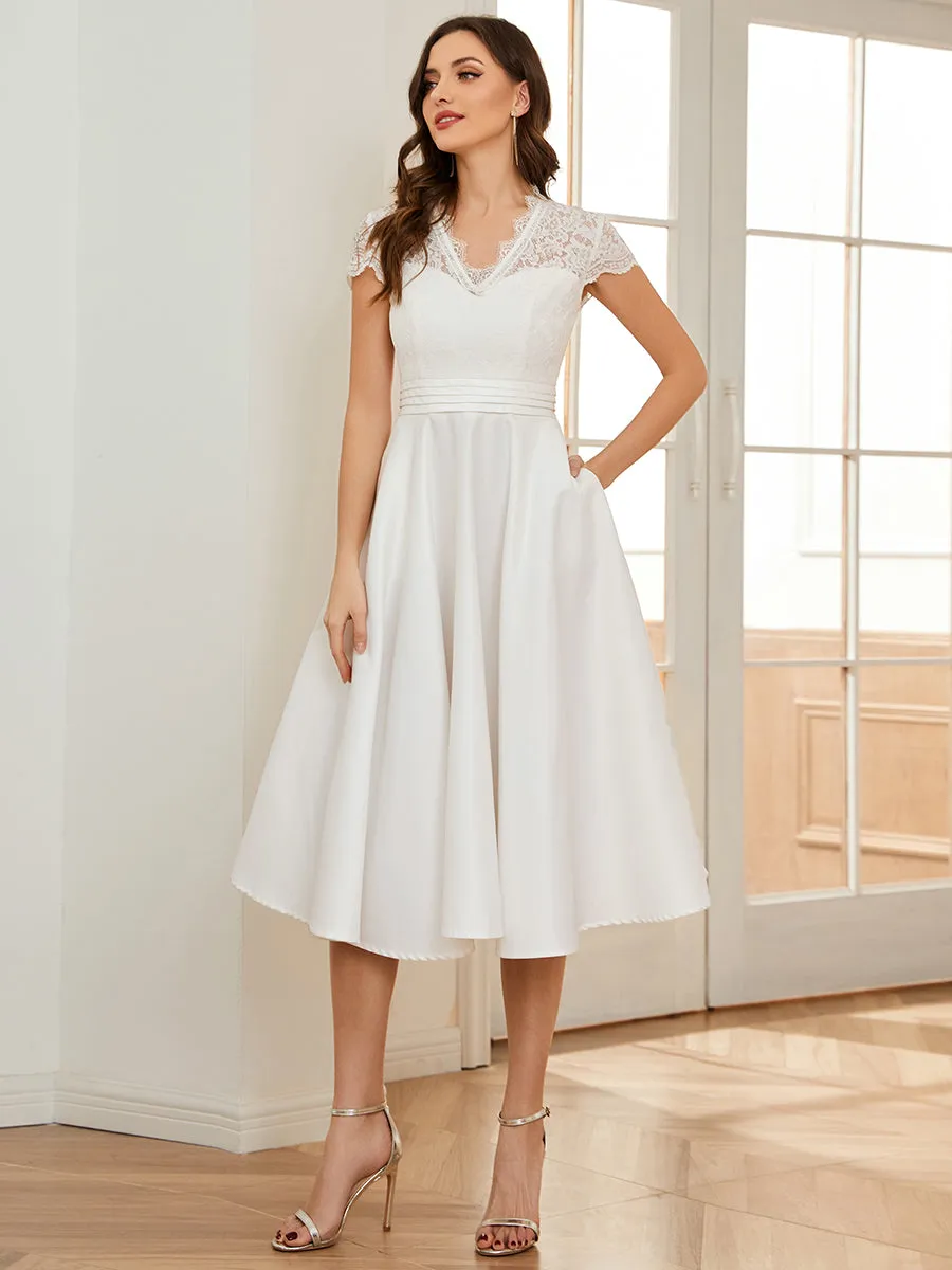 Women's Short Sleeves Knee-Length Wholesale Homecoming Cocktail Dresses