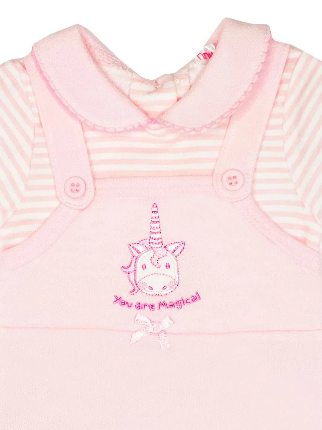 'You Are Magical' Unicorn Dungarees & Hat Set