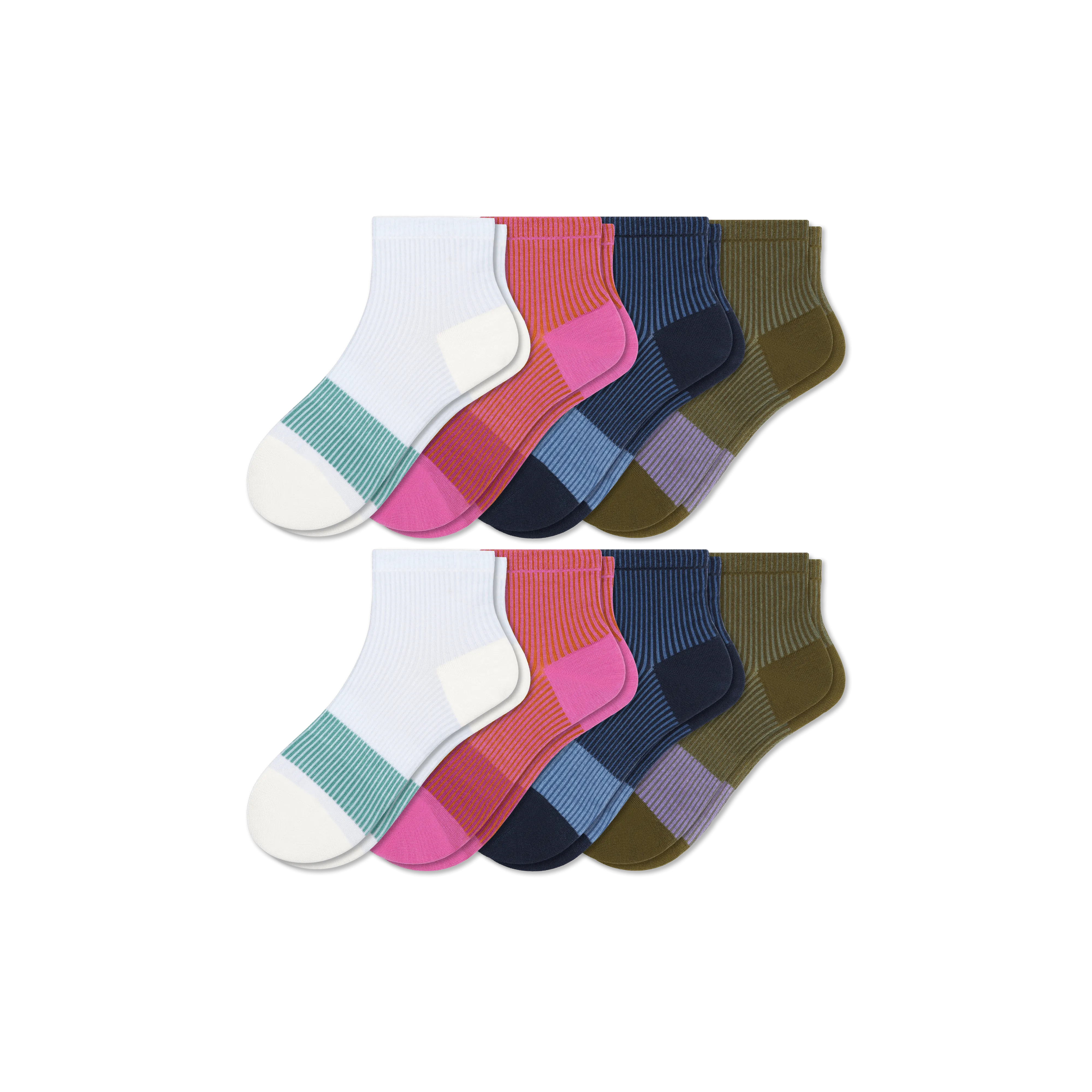 Youth Lightweight Quarter Sock 8-Pack